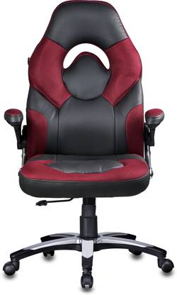 Adiko Stylish Gaming chair in Black / Maroon Leatherette Office Executive Chair