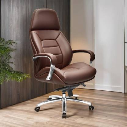 Make My Chairs ?BOSS High Back Italian Leather Back,5 Star Strong Aluminium Base Boss Half-leather Office Executive Chair