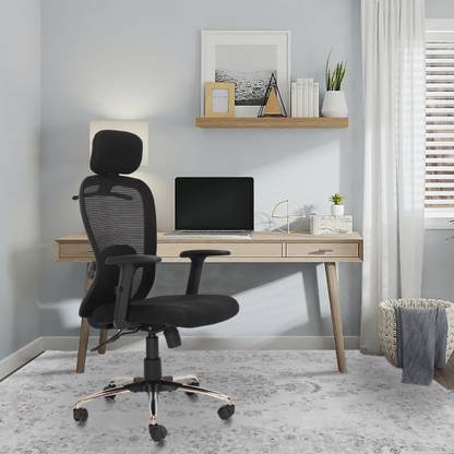 Harmony Alpha High Back Revolving Chair With Adjustable Arm/ Ergonomic Office Chair Fabric Office Arm Chair
