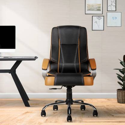CELLBELL C102 Watson Ergonomic High-Back Boss Chair with Arm Rest & Adjustable Height Leatherette Office Executive Chair