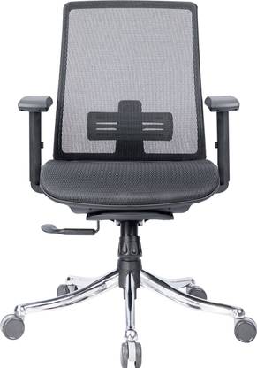 ErgoLab Cube Office Mid Back Ergonomic Chair with Cushion Seat and 2D Armrests Mesh Study Arm Chair