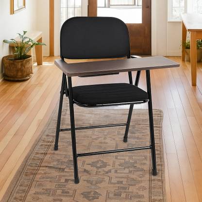CLASSELA Metal A1 Folding Desk/Kids/study/work from home Chair with Writing Pad Fabric Study Folding Chair