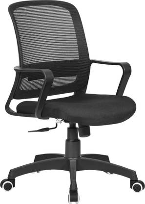 Da URBAN Sapphire Mid Back Revolving Mesh Office All Day Comfortable Nylon Office Executive Chair