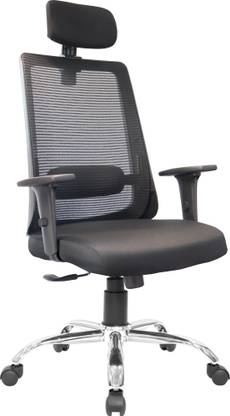 Make My Chairs ® Hilite High Back Mesh Office Chair with Adjustable Armrest & Headrest Mesh Office Executive Chair