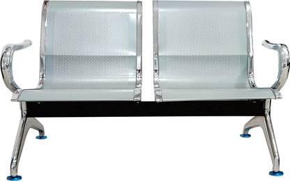 Garden Deco Two Seater Waiting Area Chair (Mild Steel, Iron, Silver) NA Office Visitor Chair