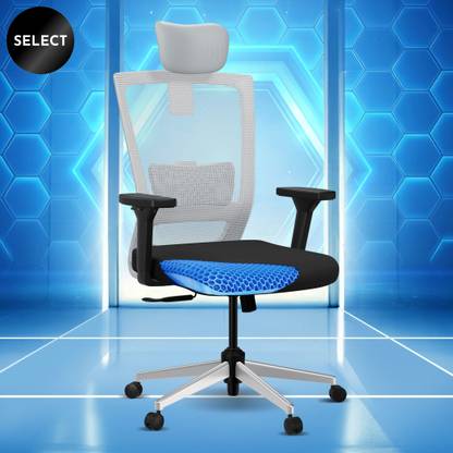 The Sleep Company Stylux SmartGRID Premium Ergonomic High-Back Desk for Office & Home Nylon Office Executive Chair