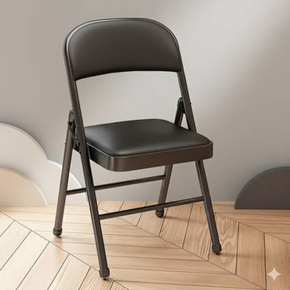FURNIMAX Folding Leather Study Folding Chair