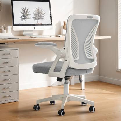 Drogo Ergonomic Computer Office Chair for Work from Home, Flip Up Armrest, Breathable Mesh Office Executive Chair