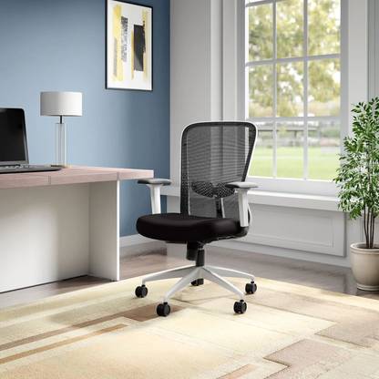 Godrej Interio Thrill Mesh Mid Back White Body Nylon Office Executive Chair