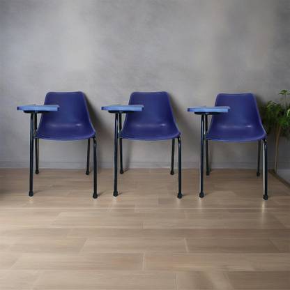Finch Fox Student Chair With Writing Pad, Heavy Density Pipe, Anti Skid Buffer (Set of 3) NA Study Arm Chair