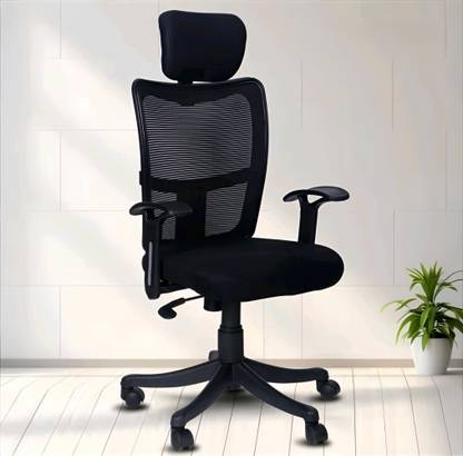 Flipkart Perfect Homes Cozy Back Ergonomic Office Heavy Duty Black Mesh Office Executive Chair
