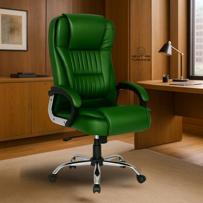 Newturn Dragon Premium Leather Boss office chair with 2 Yrs parts repl. Wty Leatherette Office Executive Chair