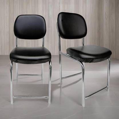 ACTIVA N Chrome Armless Workstation Comfortable Leatherette Office Visitor Chair