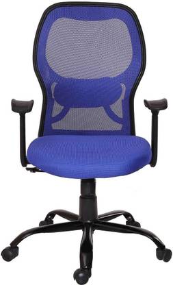HIDENCHIC Schuller Medium Back Ergonomic Chair for Work from Home & Office Fabric Office Adjustable Arm Chair