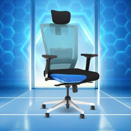 The Sleep Company Stylux SmartGRID Premium Ergonomic High-Back Desk Chair for Office & Home Nylon Office Executive Chair