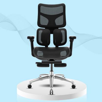 The Sleep Company Elite Premium Ergonomic High-Back Desk for Office & Home With Footrest Mesh Office Executive Chair