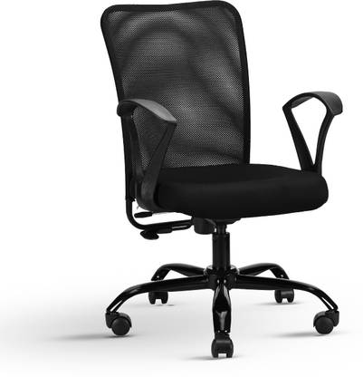 IAFA Magna Mid Back Ergonomic Office Chair with Heavy Duty Black Metal Base Mesh Office Arm Chair