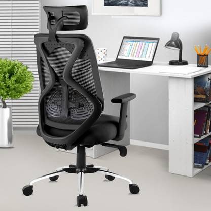 ASTRIDE Ergofit Ergonomic Chair High Back, Synchro Tilt Mechanism, Heavy Duty Metal Base Mesh Office Adjustable Arm Chair