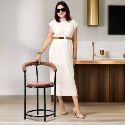 RATISON Leatherette iron Dining Chair for home office study restaurant hotels or more Leatherette Dining Chair