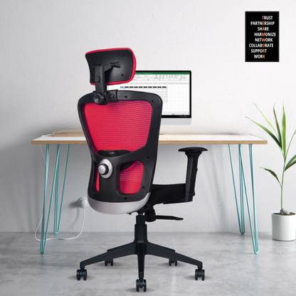 beaatho AMAZE Ergonomically Adjustable High Back Mesh Chair Wit 3 Years Warranty Natural Fiber Office Adjustable Arm Chair