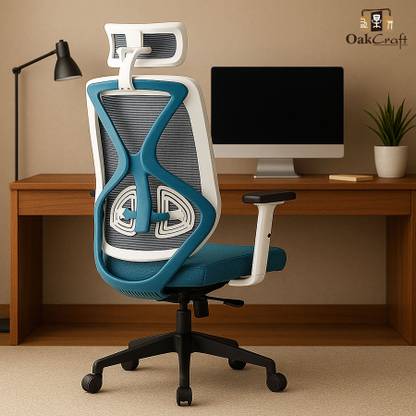 Oakcraft Hurricane High Back Ergonomic Chair with Multi Synchro Mechanism Mesh Office Adjustable Arm Chair
