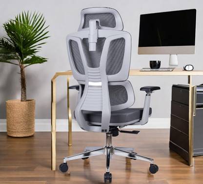 Oakcraft Ergonomic Mesh High Back Office With Auto Adjustable Lumbar Support Black Mesh Office Adjustable Arm Chair