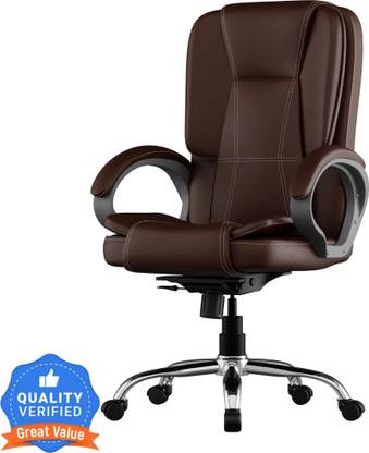 FUGO Chair, Office Chair, Study Chair , Tilt Lock with 3 Years Warranty Leatherette Office Arm Chair