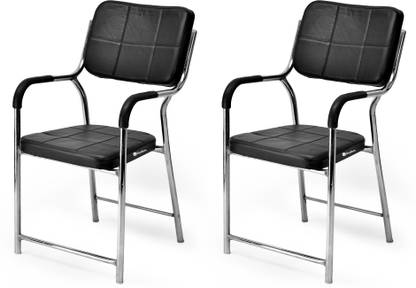 KITHANIA Executive Office Visitor Chair Study Home Guest Chair for Students with arm Rest Leather Office Visitor Chair