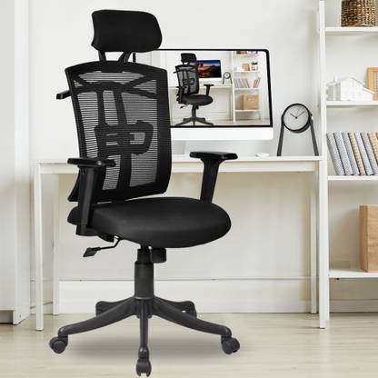 THEOFFICEROOM ™ BONAI High Back Mesh office chair With Lumber Support Ergonomic Comfort chair Fabric Office Executive Chair