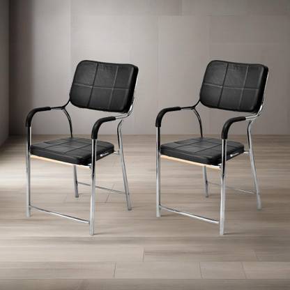 SOMRAJ Chair Without Wheels Visitor Study Office Computer Hostel School Library Chair Leatherette Office Visitor Chair