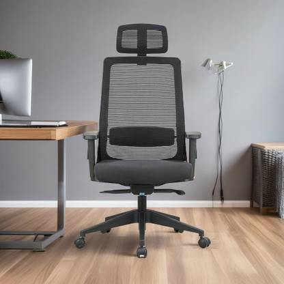 Featherlite Fabric Office Adjustable Arm Chair