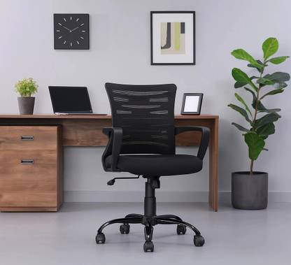 VRIKSHH Mid back office chair | Ergonomic mid back chair |Adjustable mid back chair Mesh Office Adjustable Arm Chair