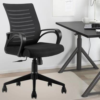 MAESTRO Home & Office Mesh Chair with Fixed Handles - Comfortable Desk Fabric Office Adjustable Arm Chair