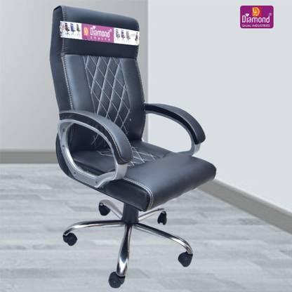 Diamond Super Leather High S2 Leatherette Office Adjustable Arm Chair