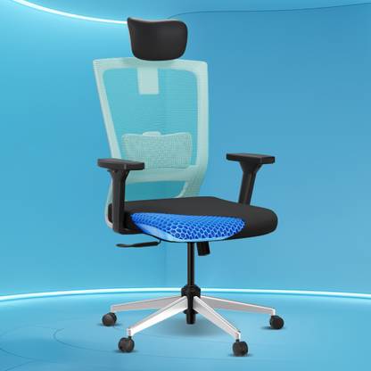 The Sleep Company Stylux SmartGRID Premium Ergonomic High-Back Desk Chair for Office & Home Nylon Office Executive Chair