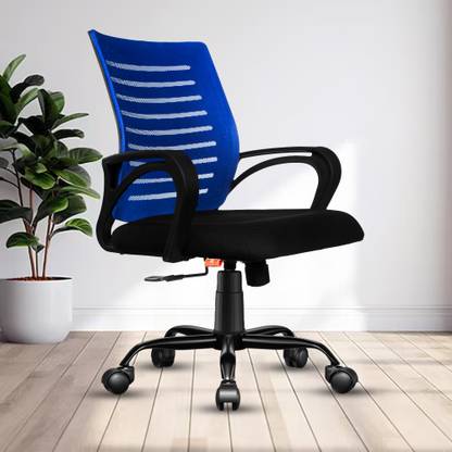 Rose Designer Chairs Elite | 3-Years Warranty Included | Mid-Back Ergonomic Office Chair | Revolving| Mesh Office Arm Chair