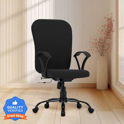 CRATVZ Dioy Ergonomic Chair with 3 Years Warranty, Home Desk Office Chair Fabric Office Arm Chair