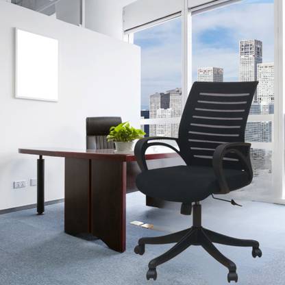 FURNITURE LELO Furniture Lelo Revolving office chair | computer chair with armrest Nylon Base Mesh, Nylon Office Executive Chair