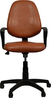 BAMBRO Bambro Croma Brown Office with Fixed Armset Leather Office Executive Chair