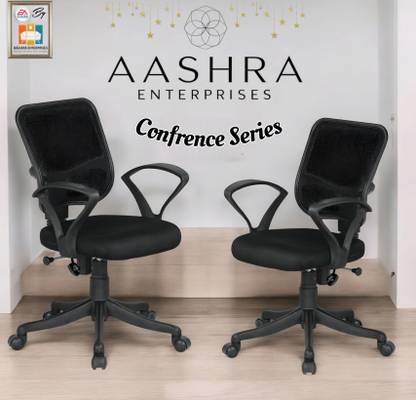 AASHRA ENTERPRISES E.A Saphire Mid Back Comfortable Fabric Office Executive Chair for Multi Purpose Fabric Office Arm Chair