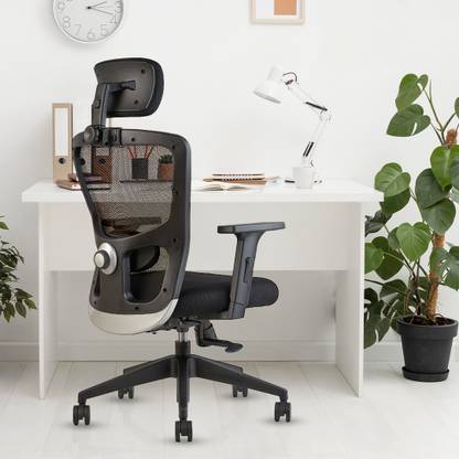 INNOWIN Jazz High Back Ergonomic office chair with 4 way adjustable Headrest Mesh Office Adjustable Arm Chair