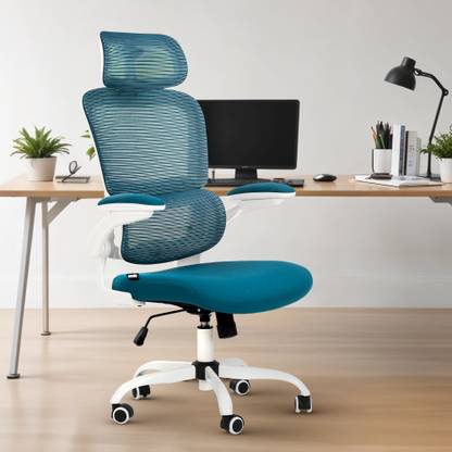 Drogo Ergonomic Office Chair for Work from Home Computer Chair Flip-up Armrest&Recline Mesh Office Adjustable Arm Chair
