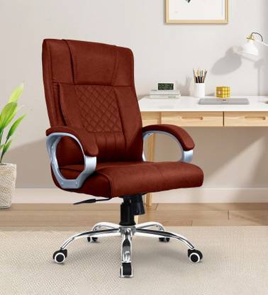 Vergo Swift High Back Ergonomic Boss Chair, Cushion Comfort, Revolving, Metal Base Leatherette Office Executive Chair
