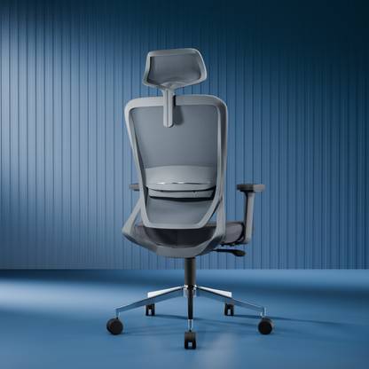 Vergo Ease Mesh Office Chair, Adjustable Armrest, Lumbar Support, Ergonomic Desk Chair Mesh, Fabric Office Executive Chair