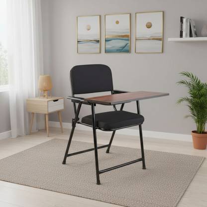 FURNIMAX Folding Study Chair With Cushion & Adjustable Writing Pad Fabric Study Folding Chair