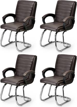 NEW GOYAL FURNITURE Ergonomic comfortable executive Visitor/Study/Office Reception arm Chair Leather Office Visitor Chair