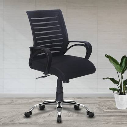 KVS INDIA Mesh Office Mesh, Cotton, Fabric Office Adjustable Arm Chair