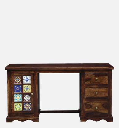Woodlys Inlay Solid Wood Study Table