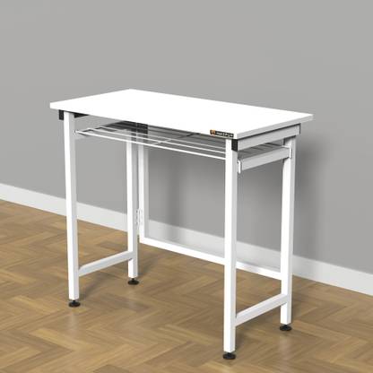 InnoFur Aplos Folding Desk/Folding Table/Study Table/Laptop Table (White) Engineered Wood Multipurpose Table