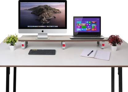 Soopii Dual Super Strong Heavy Duty Engineered Wood Monitor Stand Engineered Wood Multipurpose Table
